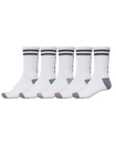 The Globe Mens Carter Crew Socks (5 Pack) in White