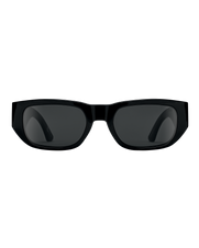 The Spy Genre Sunglasses in Black & Happy Grey