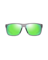The Maui Jim Lehopulu Polarised Sunglasses in Matte Transparent Grey & MAUIGreen®