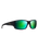 The Maui Jim Local Kine Polarised Wrap Sunglasses in Soft Black with Dark Transparent Green & Light Transparent Grey