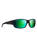 The Maui Jim Local Kine Polarised Wrap Sunglasses in Soft Black with Dark Transparent Green & Light Transparent Grey