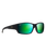 The Maui Jim Local Kine Polarised Wrap Sunglasses in Soft Black with Dark Transparent Green & Light Transparent Grey