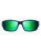 The Maui Jim Local Kine Polarised Wrap Sunglasses in Soft Black with Dark Transparent Green & Light Transparent Grey