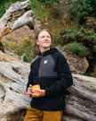 Ventura 1/2 Zip Sherpa Fleece Jacket in Black