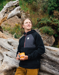 Ventura 1/2 Zip Sherpa Fleece Jacket in Black