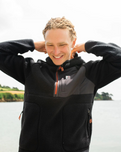 Ventura 1/2 Zip Sherpa Fleece Jacket in Black