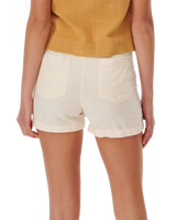 The Rip Curl Womens Summer Palm Walkshorts in Off White
