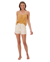 The Rip Curl Womens Summer Palm Walkshorts in Off White