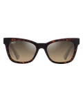 The Maui Jim Hiwahiwa Polarised Wrap Sunglasses in Shiny Dark Havana & HCL Bronze