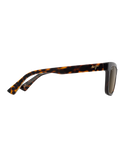 The Maui Jim Hiwahiwa Polarised Wrap Sunglasses in Shiny Dark Havana & HCL Bronze