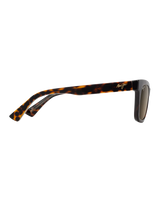 The Maui Jim Hiwahiwa Polarised Wrap Sunglasses in Shiny Dark Havana & HCL Bronze