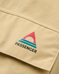 The Passenger Womens Serein Waterproof Parka Jacket in Faded Denim & Desert