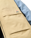 The Passenger Womens Serein Waterproof Parka Jacket in Faded Denim & Desert
