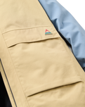 The Passenger Womens Serein Waterproof Parka Jacket in Faded Denim & Desert