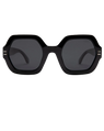 Joni Polarised Sunglasses in Black & Smoke