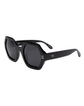 Joni Polarised Sunglasses in Black & Smoke