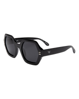 Joni Polarised Sunglasses in Black & Smoke