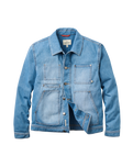 The Passenger Mens Vantage Denim Jacket in Light Wash Denim