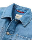 The Passenger Mens Vantage Denim Jacket in Light Wash Denim