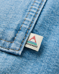 The Passenger Mens Vantage Denim Jacket in Light Wash Denim