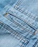 The Passenger Mens Vantage Denim Jacket in Light Wash Denim