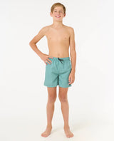 The Rip Curl Boys Boys Bondi Volley Shorts in Blue Lagoon