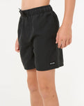 The Rip Curl Boys Boys Bondi Volley Shorts in Black