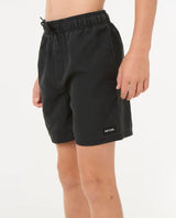The Rip Curl Boys Boys Bondi Volley Shorts in Black