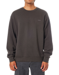 Embroidered Sweatshirt in Black Wash