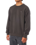 Embroidered Sweatshirt in Black Wash
