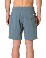 Theo Hybrid Swim Shorts in Tempest Blue