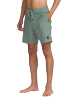 The RVCA Mens Curren Trunk Boardshorts in Balsam Green