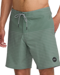 The RVCA Mens Curren Trunk Boardshorts in Balsam Green