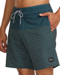 The RVCA Mens Curren Boardshorts in Navy Marine
