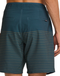 The RVCA Mens Curren Boardshorts in Navy Marine