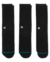 The Stance Womens Icon Womens Socks (3 Pack) in Black