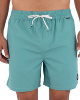 The Hurley Mens Volley Flex Low Tide Boardshorts in Broken Jade