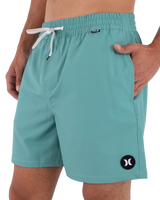 The Hurley Mens Volley Flex Low Tide Boardshorts in Broken Jade