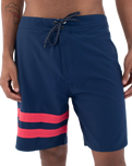 The Hurley Mens Phantom Block Party Boardshorts in Pagent Blue