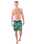 The Hurley Mens Phantom Eco Block Party Boardshorts in Armored Navy