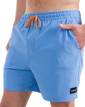 The Hurley Mens Phantom Eco Poolside Combo Boardshorts in Aquifer