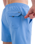 The Hurley Mens Phantom Eco Poolside Combo Boardshorts in Aquifer