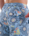 The Hurley Mens Phantom Naturals Cannonball Volley Shorts in Eiffel Blue