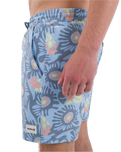The Hurley Mens Phantom Naturals Cannonball Volley Shorts in Eiffel Blue
