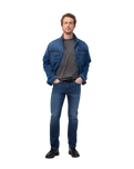 Performance Denim Slim Straight Jeans in Ocean Swell