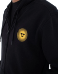 The Hurley Mens Shady Slub Zip Hoodie in Black