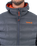 The Hurley Mens Cayuga Puffer Jacket in Dark Stone Grey