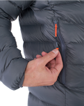 The Hurley Mens Cayuga Puffer Jacket in Dark Stone Grey