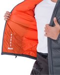 The Hurley Mens Cayuga Puffer Jacket in Dark Stone Grey