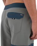 The Hurley Mens Phantom Eco Block Party Boardshorts in Great White